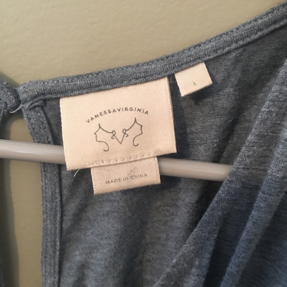 Anthropologie - Vanessa Virginia - Grey Knotted Tank - Picture 2 of 3